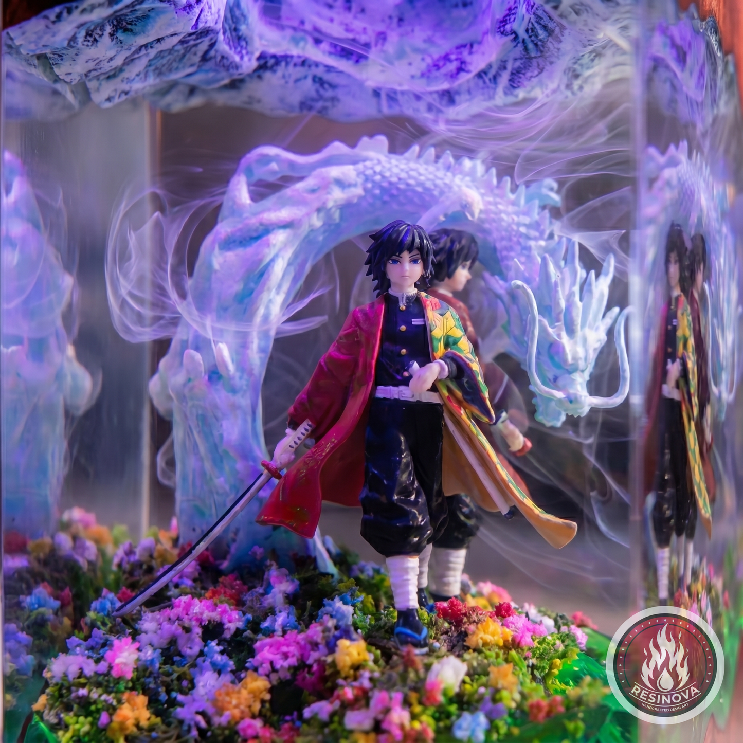 Giyu Resin Lamp | Demon Slayer - closeup