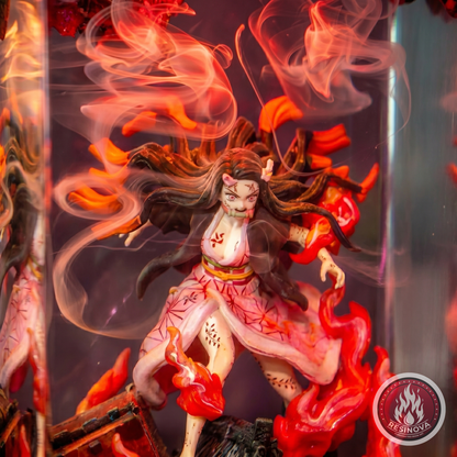 Nezuko Resin Lamp | Demon Slayer - closeup
