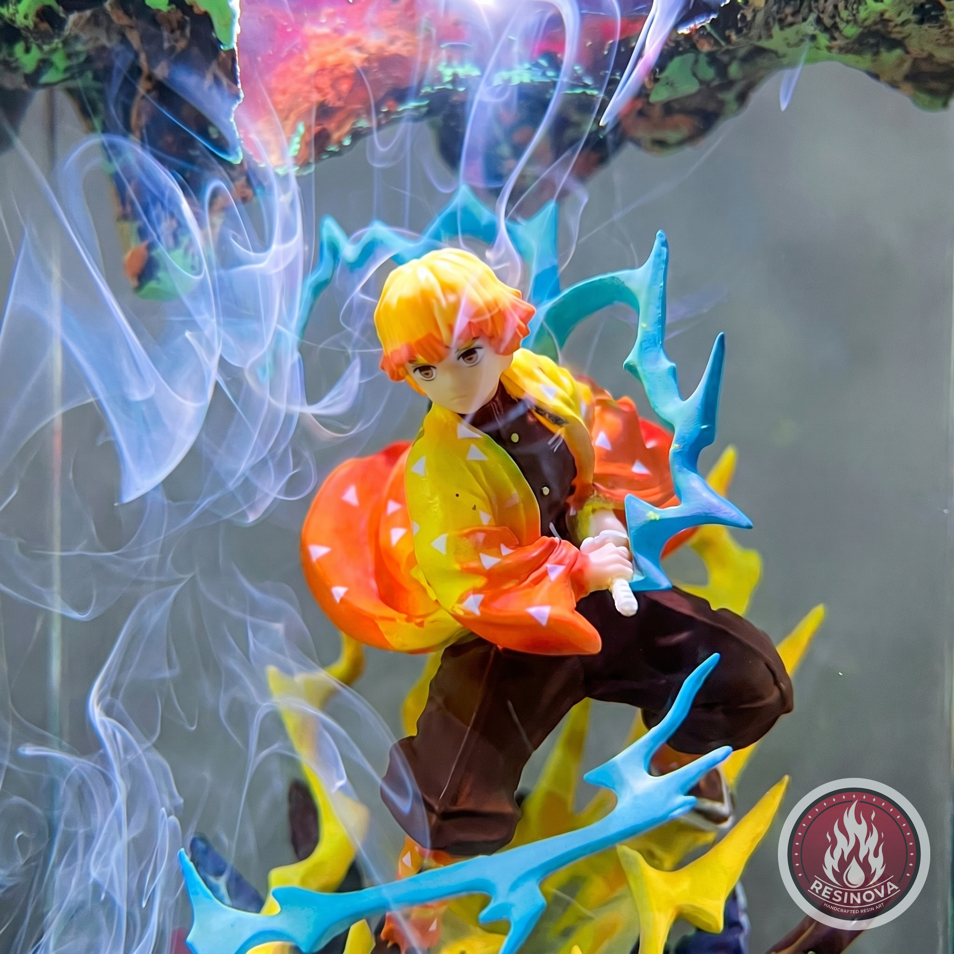Zenitsu Resin Lamp | Demon Slayer - closeup