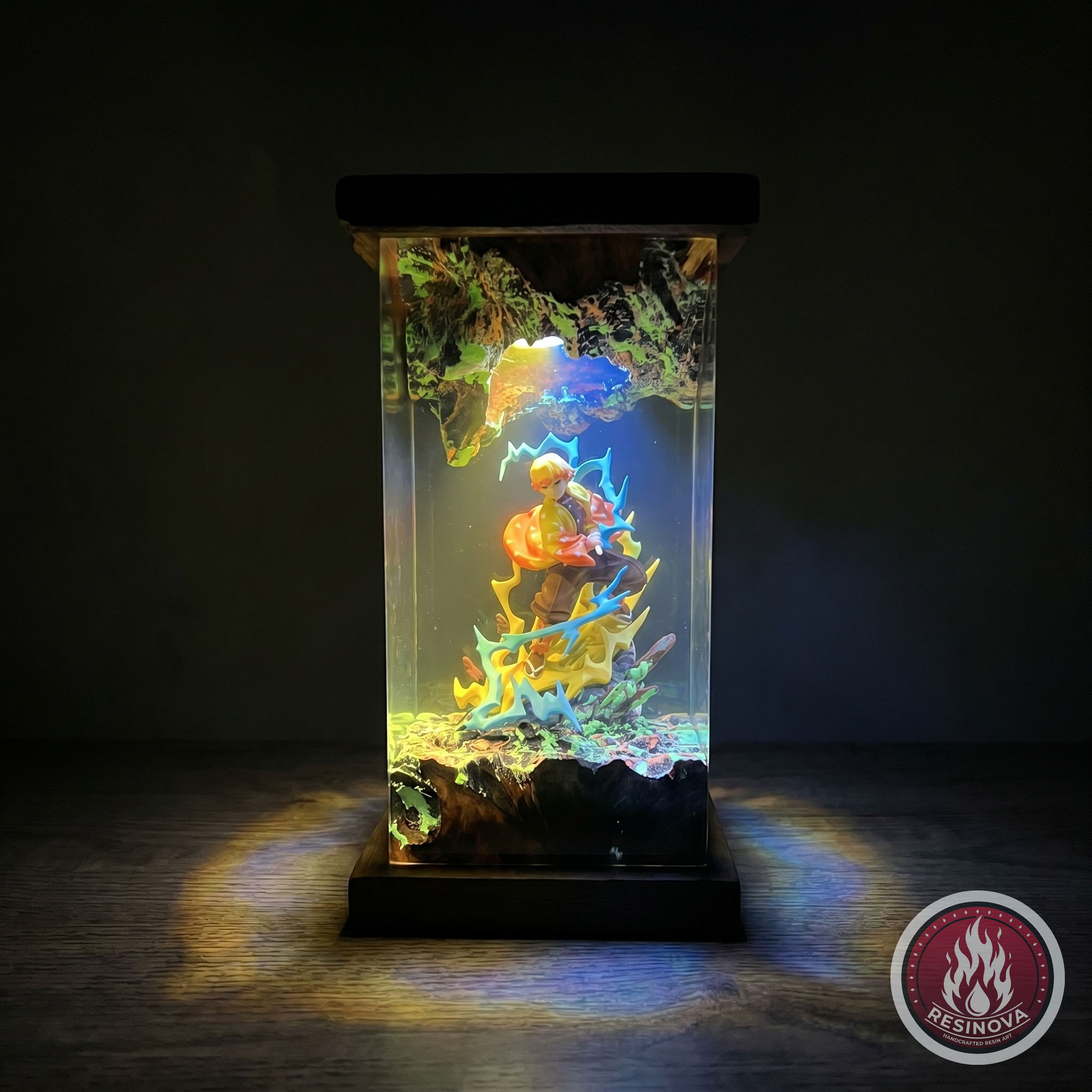 Zenitsu Resin Lamp | Demon Slayer - dark 1