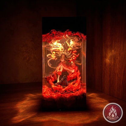 Nezuko Resin Lamp | Demon Slayer - dark 1