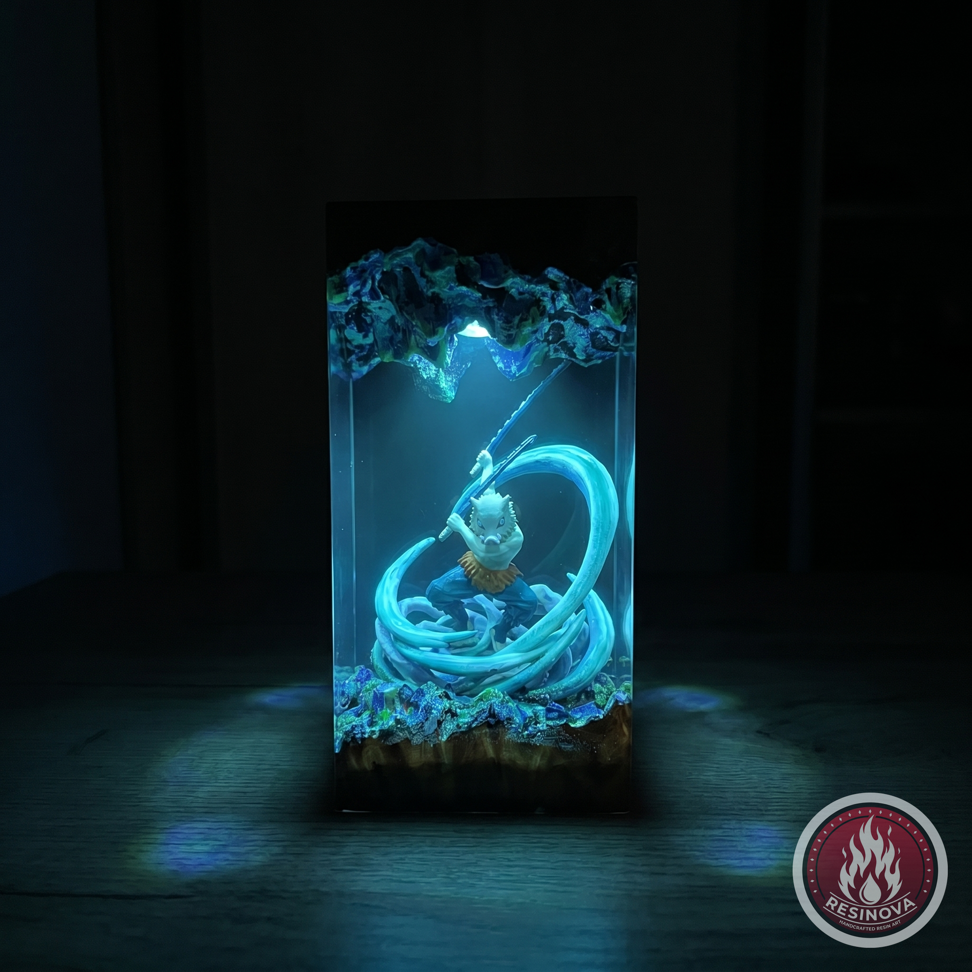 Inosuke Resin Lamp | Demon Slayer - dark 1