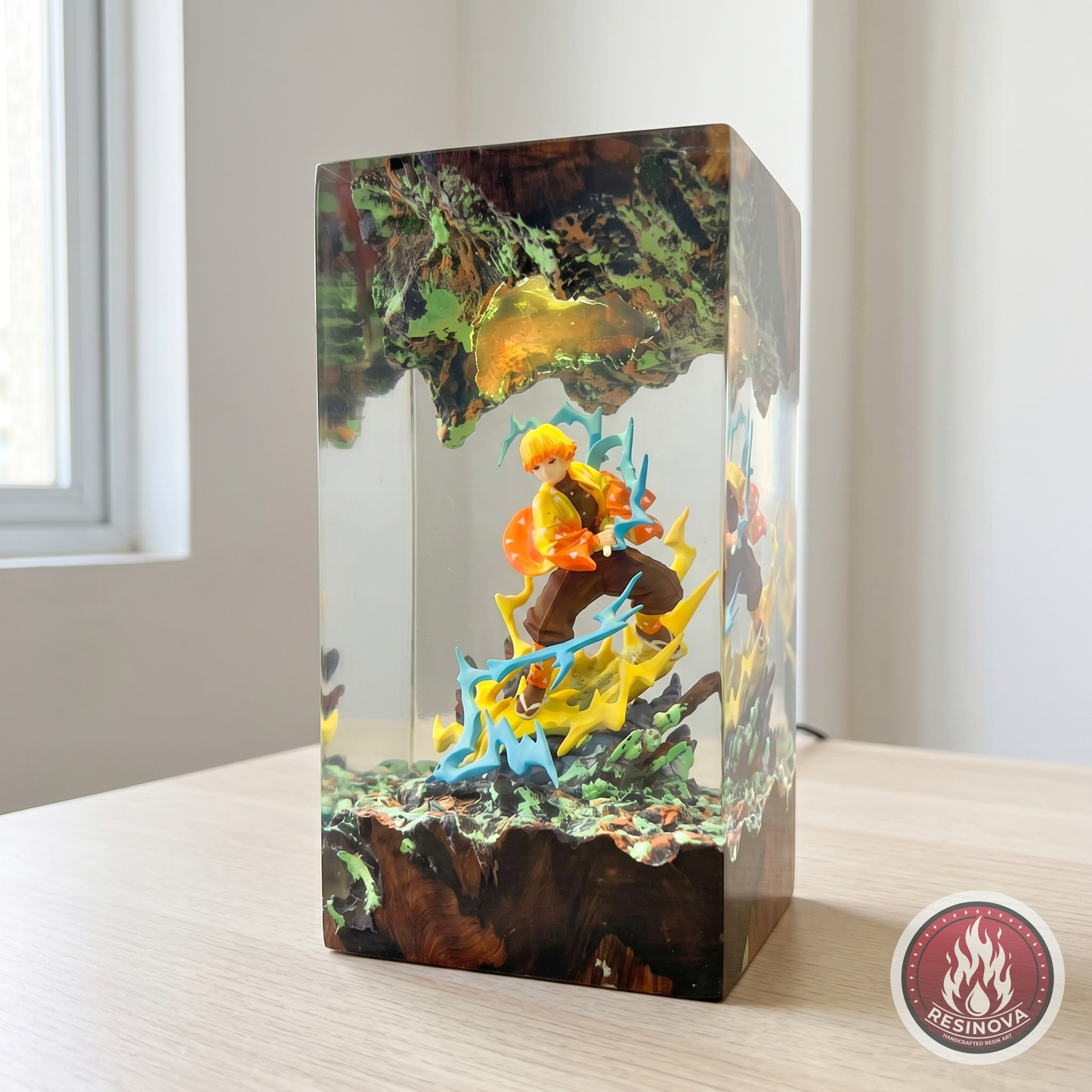 Zenitsu Resin Lamp | Demon Slayer - daylight 2