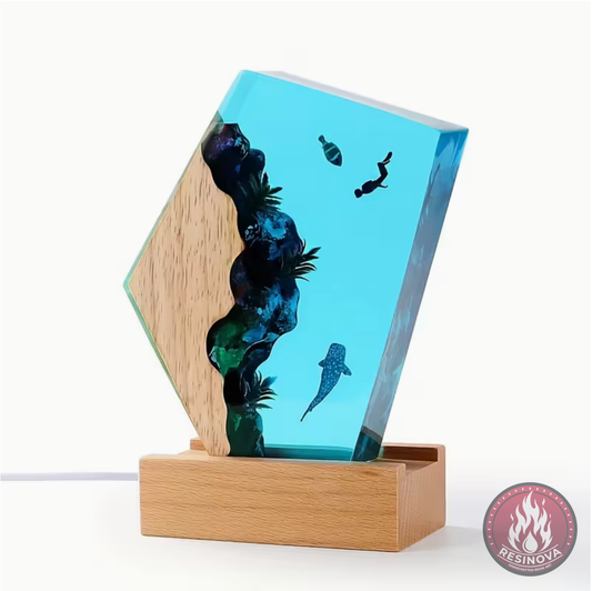 Turtle, Whale & Jellyfish Resin Lamp