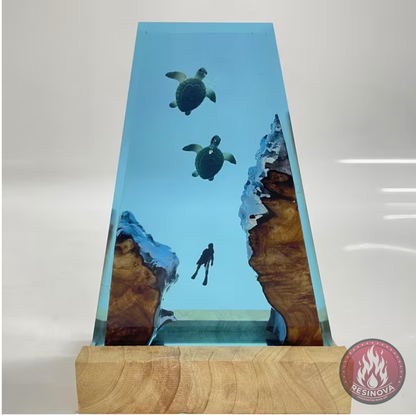 Turtle Resin Lamp