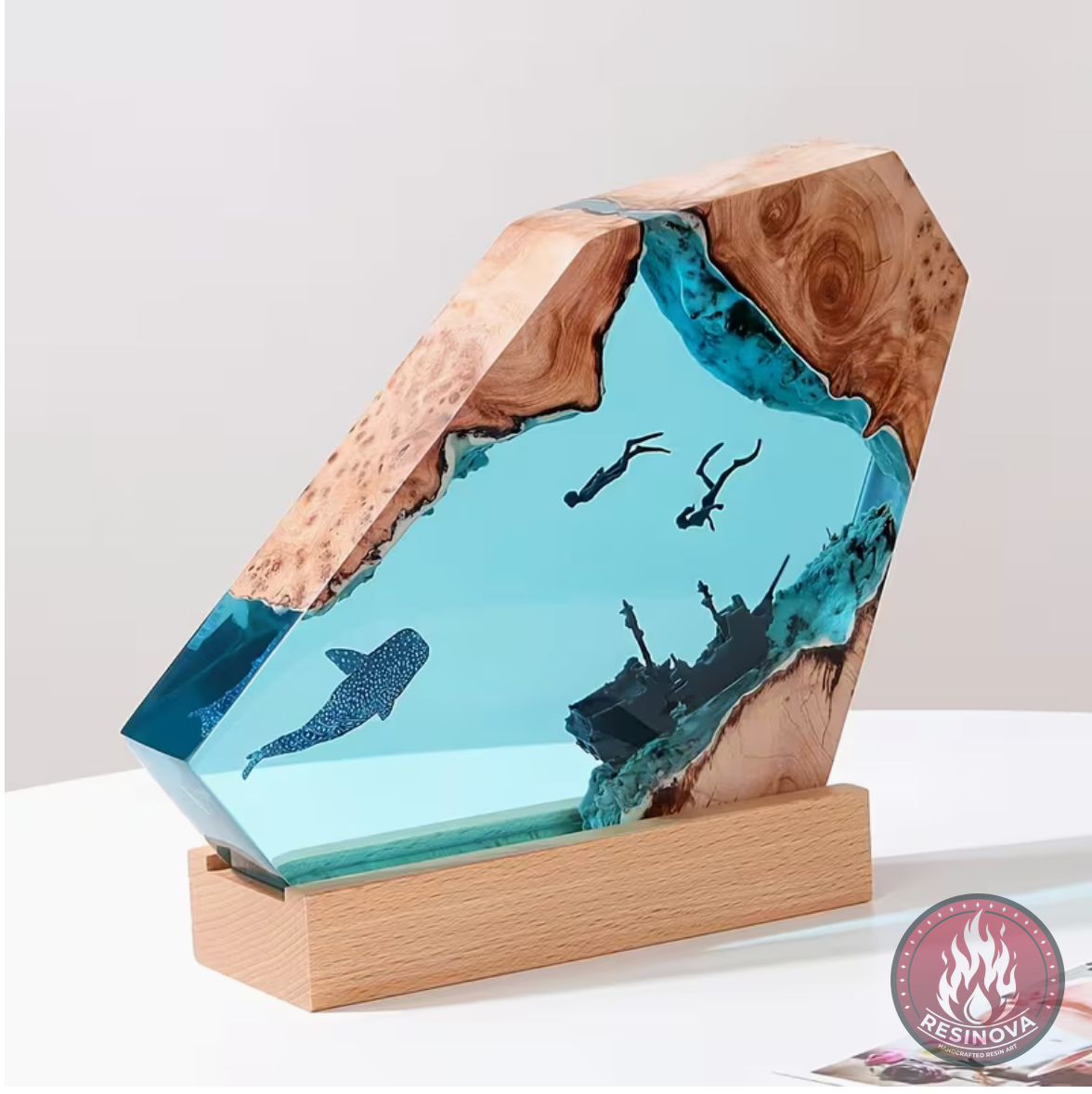 Pirate ship Resin Lamp