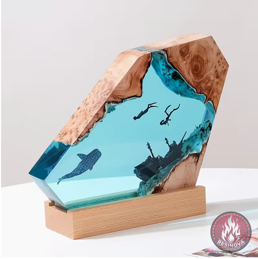 Pirate ship Resin Lamp