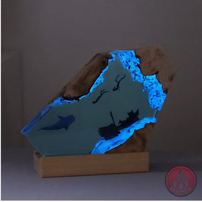 Pirate ship Resin Lamp