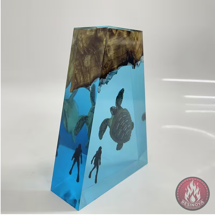 Large Turtle Resin Lamp