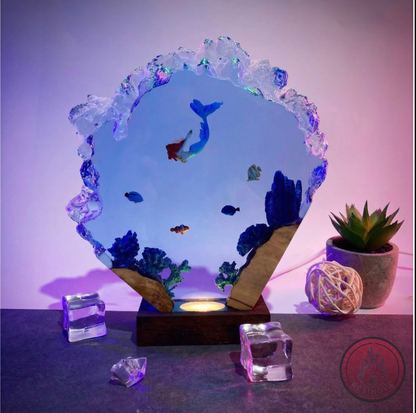 The little mermaid Resin Lamp