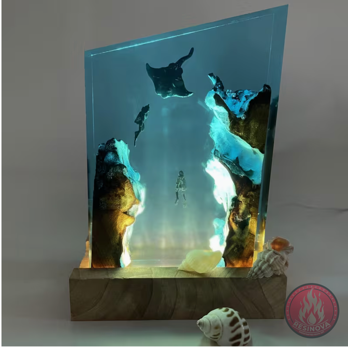 Batfish Resin Lamp
