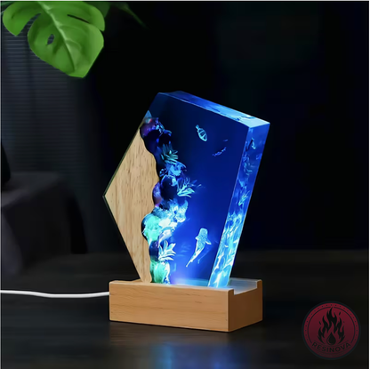 Turtle, Whale & Jellyfish Resin Lamp