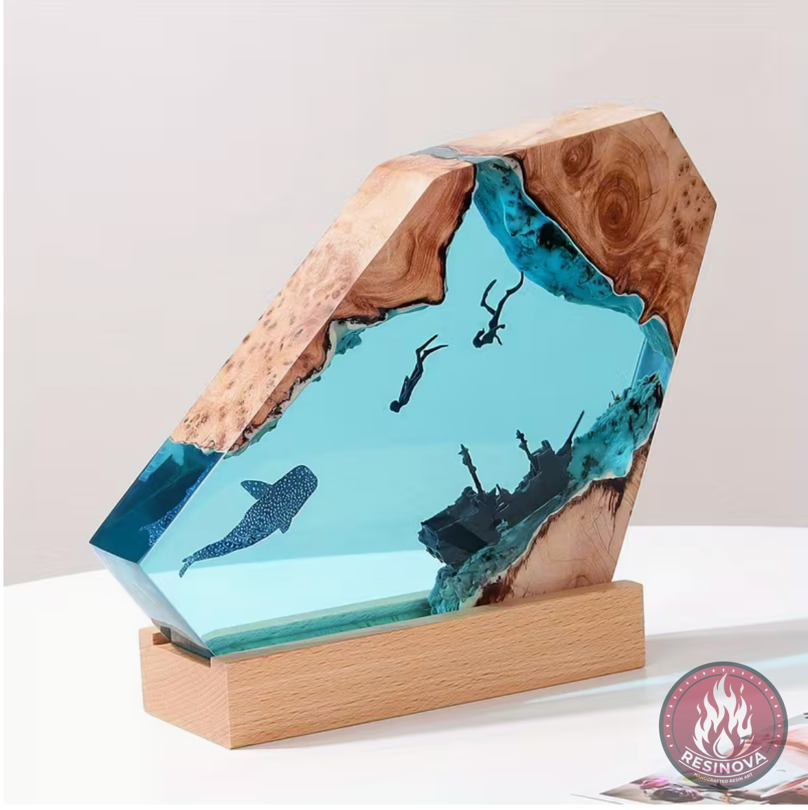 Pirate ship Resin Lamp