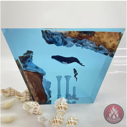 Whale Resin Lamp