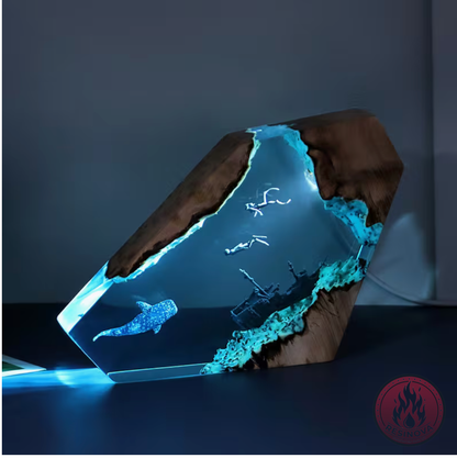 Pirate ship Resin Lamp