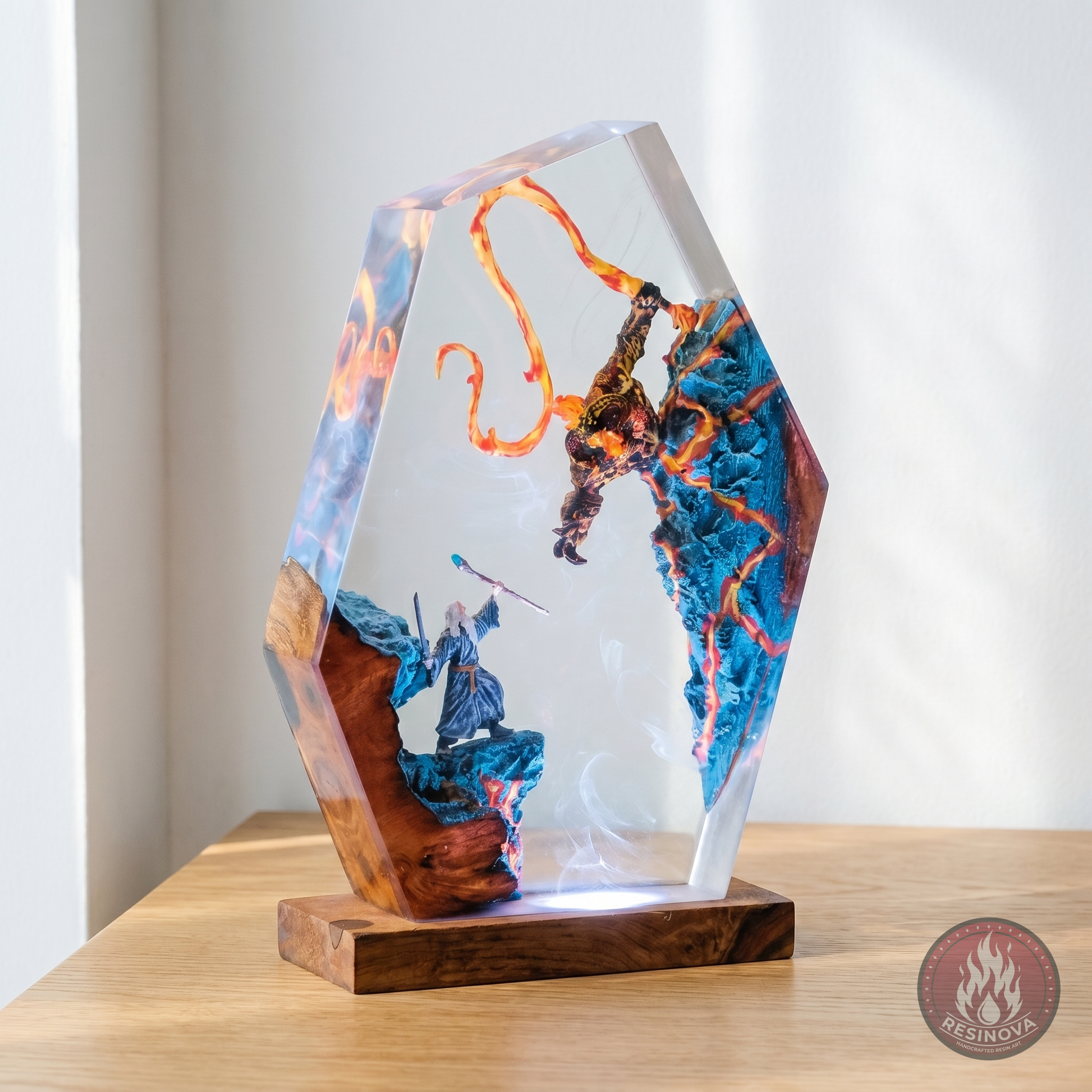 Balrog vs Gandalf LOTR Resin Lamp 1