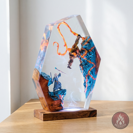 Balrog vs Gandalf LOTR Resin Lamp 1
